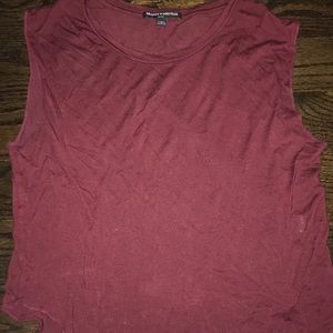 Deep red muscle tank